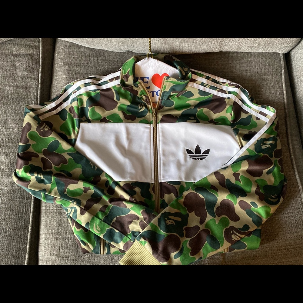 Bape x adidas ABC camo track jacket